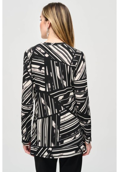 Maglia a Righe Astratte in Tessuto di Seta Donna  | Mariadesole.it