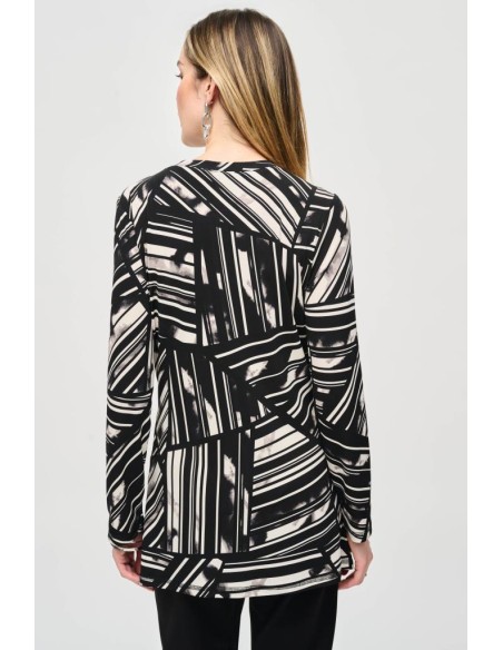 Maglia a Righe Astratte in Tessuto di Seta Donna  | Mariadesole.it