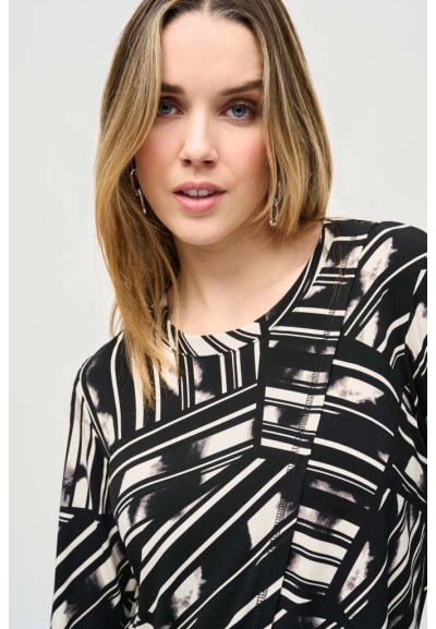 Maglia a Righe Astratte in Tessuto di Seta Donna  | Mariadesole.it