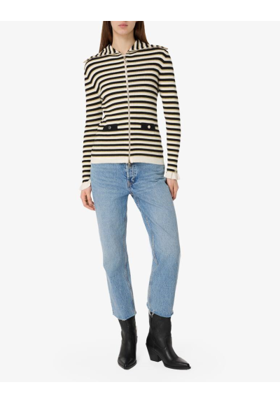 Liu Jo Maglia Donna a Righe con Collo Alto e Zip  | Mariadesole.it