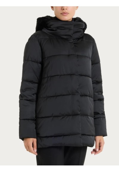 Ragno Piumino Donna con Interno in Vegan Fur Removibile e Cappuccio  |