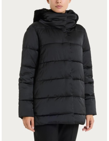 Ragno Piumino Donna con Interno in Vegan Fur Removibile e Cappuccio  |