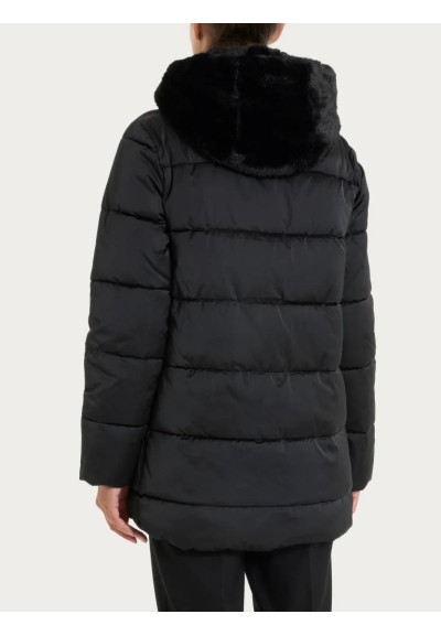 Ragno Piumino Donna con Interno in Vegan Fur Removibile e Cappuccio  |