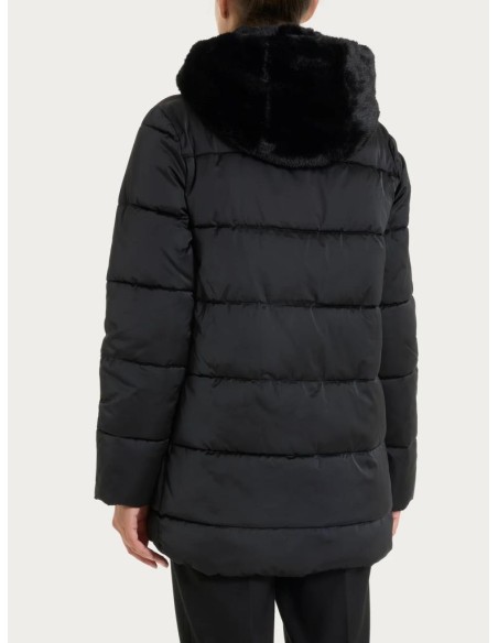 Ragno Piumino Donna con Interno in Vegan Fur Removibile e Cappuccio  |