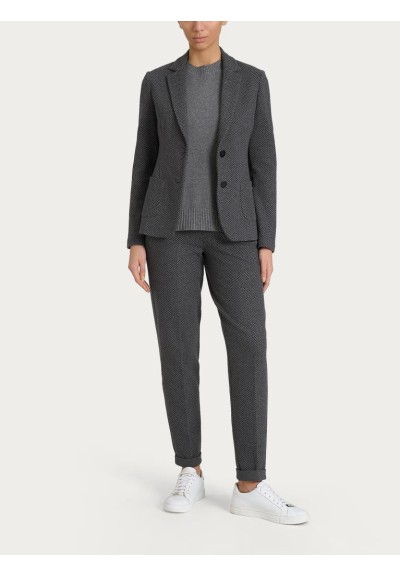 Ragno Blazer Donna Due Bottoni in Eco Jacquard Fantasia Lisca di Pesce