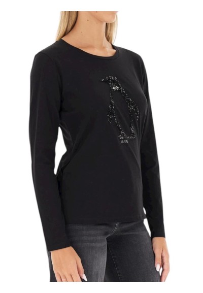 Liu Jo T-shirt Donna Maniche Lunghe Penguin Fashion in Cotone  | Maria