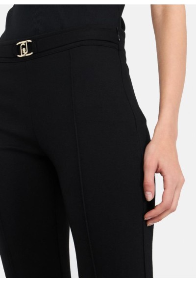 Liu Jo Pantaloni Donna Flare in Punto Milano con Cintura Logo  | Maria