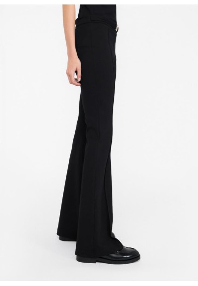 Liu Jo Pantaloni Donna Flare in Punto Milano con Cintura Logo  | Maria