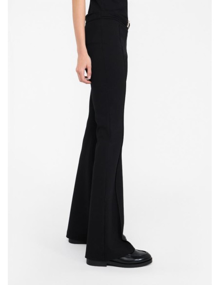 Liu Jo Pantaloni Donna Flare in Punto Milano con Cintura Logo  | Maria