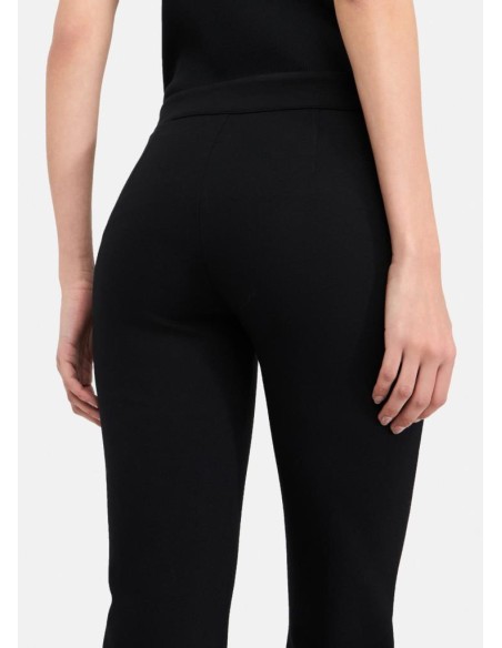 Liu Jo Pantaloni Donna Flare in Punto Milano con Cintura Logo  | Maria