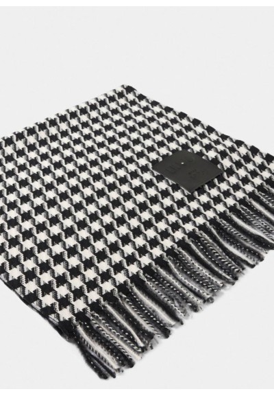 Liu Jo Stola Donna Jacquard Motivo Pied de Poule con Frange  | Mariade