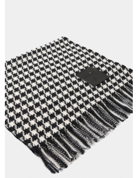 Liu Jo Stola Donna Jacquard Motivo Pied de Poule con Frange  | Mariade