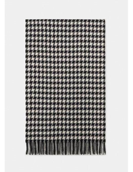 Liu Jo Stola Donna Jacquard Motivo Pied de Poule con Frange  | Mariade