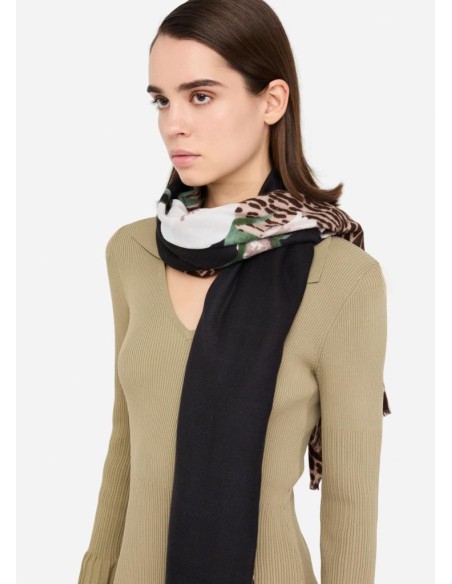 Liu Jo Stola Donna Animalier Floreale in Viscosa Garzata  | Mariadesol