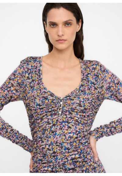 Maglia Liu Jo donna in jersey con stampa e bottoni metallici  | Mariad