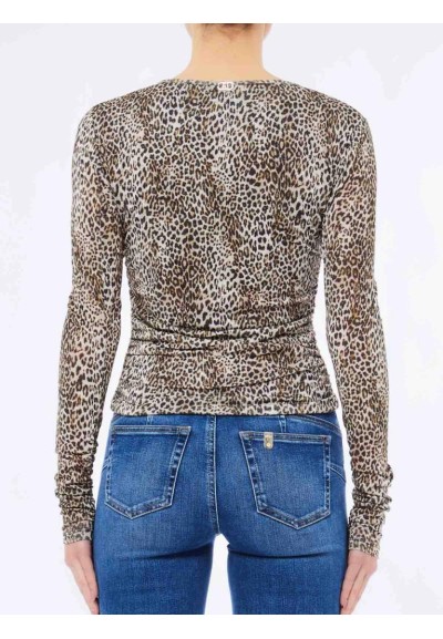 Maglia Liu Jo donna in jersey con stampa e bottoni metallici  | Mariad