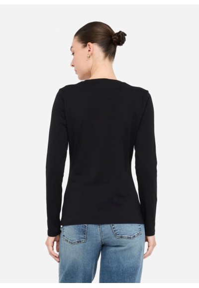 T-shirt Liu Jo donna in cotone con stampa e strass  | Mariadesole.it