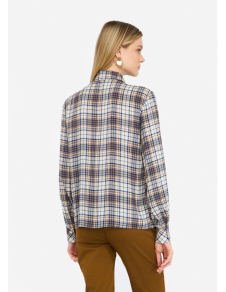 Liu Jo Camicia Donna a Quadri con Ricami Gioiello in Viscosa  | Mariad