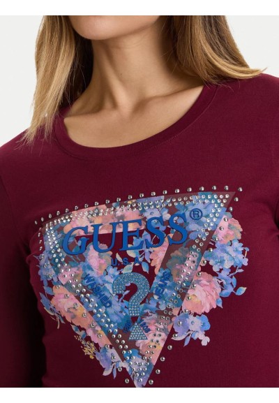 Guess T-shirt Donna Manica Lunga Slim Fit  | Mariadesole.it