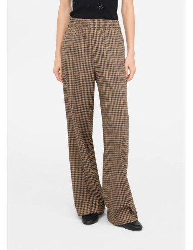 Liu Jo Pantaloni Donna Flare a Quadretti con Vita Alta  | Mariadesole.