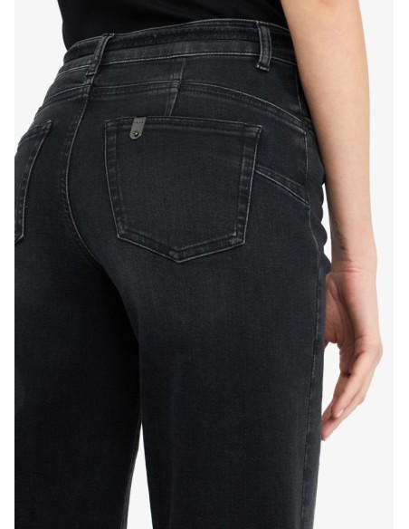 Liu Jo Jeans Donna Flare Nero con Cintura Logata – Effetto Bottom Up  