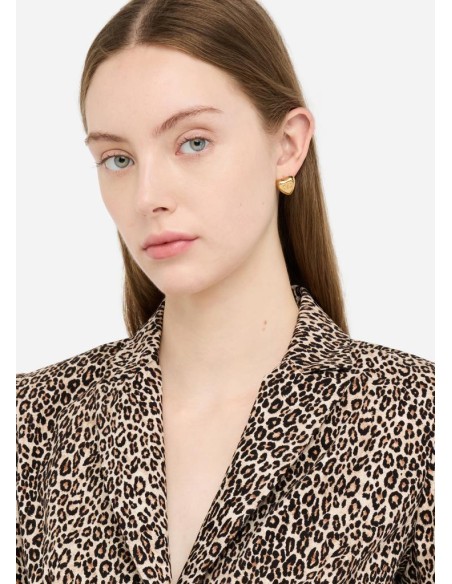 Liu Jo Blazer Donna Animalier in Denim Stretch con Spilla Floreale  | 