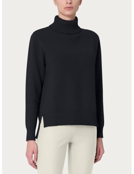 Ragno Dolcevita Donna Asimmetrico in Filato Super Soft  | Mariadesole.