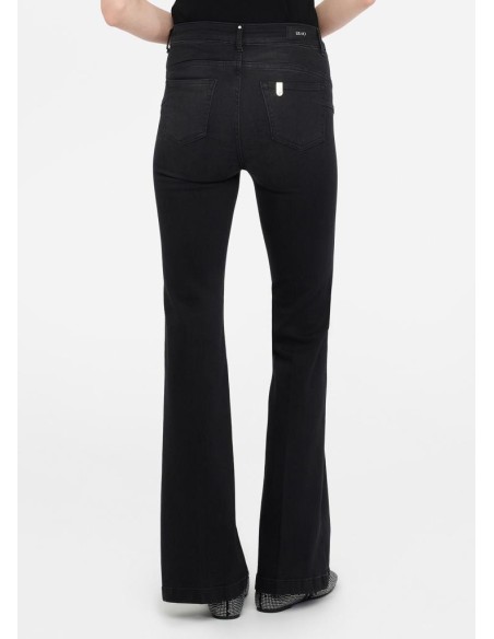 Liu Jo Jeans Donna Flare a Vita Alta Bottom Up con Strass  | Mariadeso