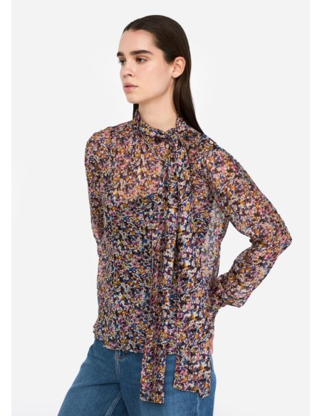 Liu Jo Blusa Donna in Chiffon di Seta con Stampa Floreale  | Mariadeso