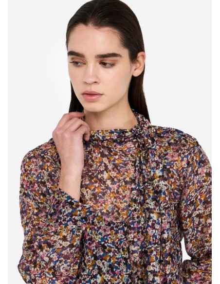 Liu Jo Blusa Donna in Chiffon di Seta con Stampa Floreale  | Mariadeso