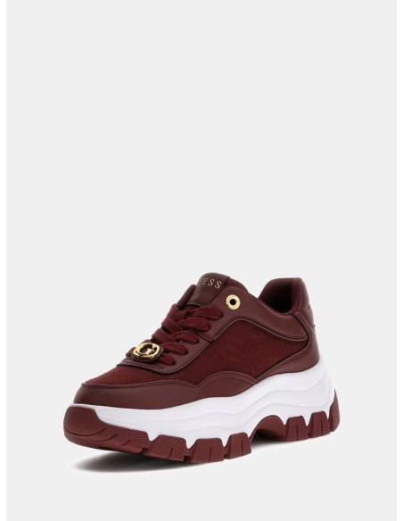 Guess Sneakers Donna Runner Berrett 4G Logo Peony con Zeppa  | Mariade