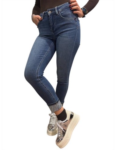 Jeans Liu Jo Donna denim con risvolto strass  | Mariadesole.it