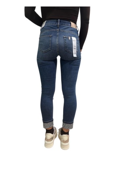 Jeans Liu Jo Donna denim con risvolto strass  | Mariadesole.it
