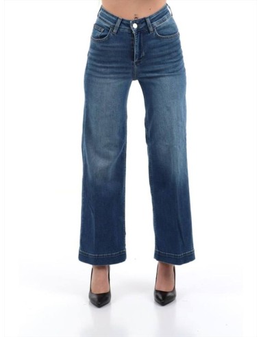Jeans Liu Jo Donna a gamba larga con tasche strass  | Mariadesole.it