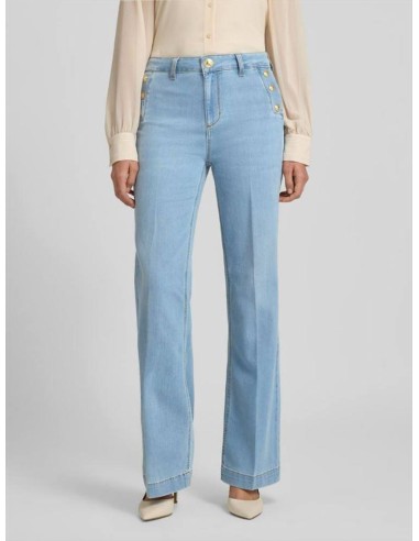 Jeans Liu Jo Donna svasati con tasche laterali e bottoni oro  | Mariad