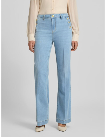 Jeans Liu Jo Donna svasati con tasche laterali e bottoni oro  | Mariad