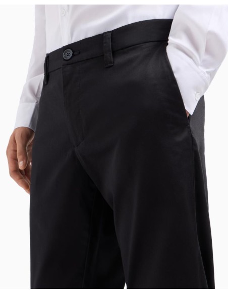 Pantaloni Chino Uomo Armani Exchange – Popeline di Cotone, Vestibilità