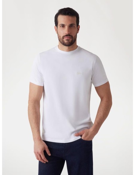 T-shirt uomo slim in jersey con logo ricamato Guess  | Mariadesole.it