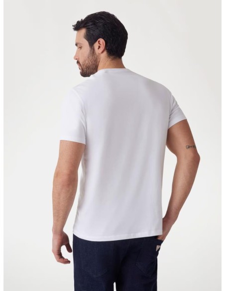 T-shirt uomo slim in jersey con logo ricamato Guess  | Mariadesole.it