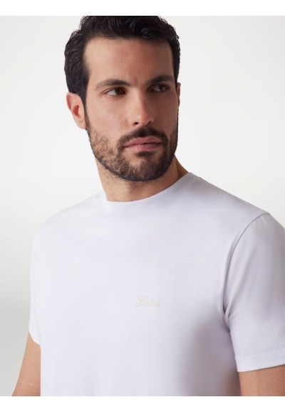 T-shirt uomo slim in jersey con logo ricamato Guess  | Mariadesole.it