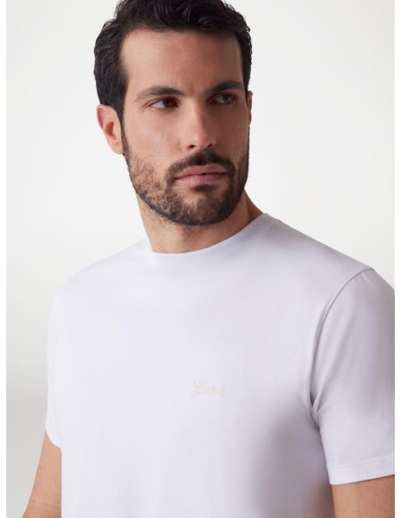 T-shirt uomo slim in jersey con logo ricamato Guess  | Mariadesole.it