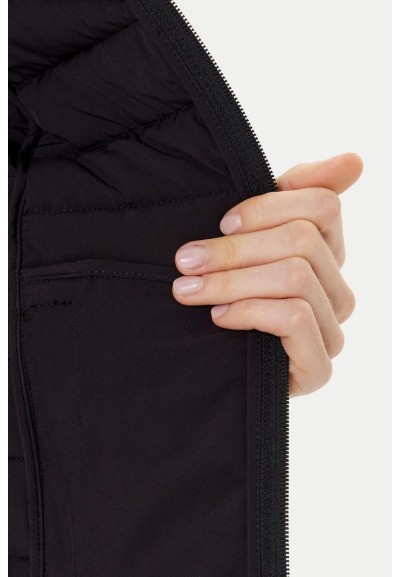 Giubbino Guess Donna trapuntato con zip nero  | Mariadesole.it