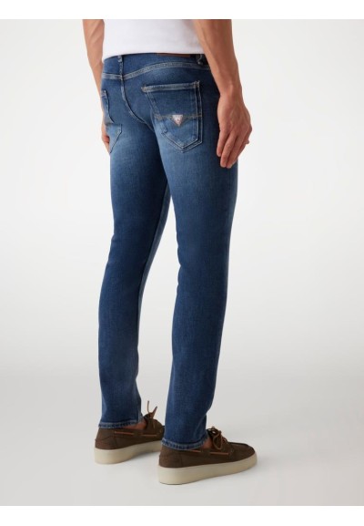 Jeans Guess Uomo Skinny Miami vita bassa in denim ultra soft  | Mariad