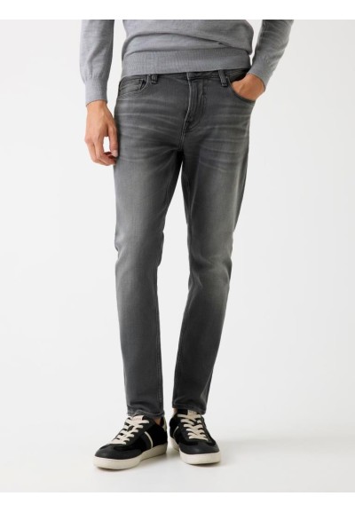 Jeans Guess Uomo Super Skinny Chris grigi in denim stretch vita media 
