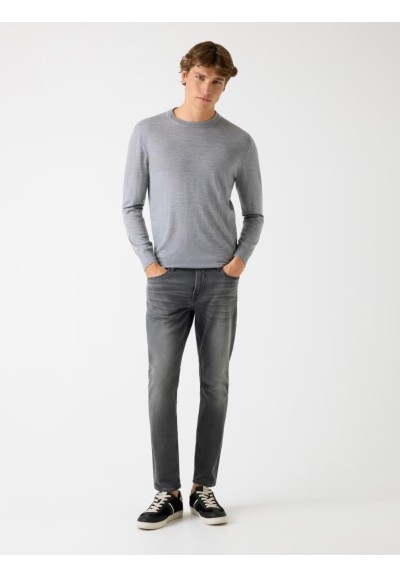 Jeans Guess Uomo Super Skinny Chris grigi in denim stretch vita media 