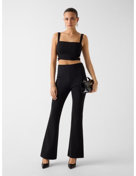 Pantaloni Guess Donna a zampa in viscosa LENZING™ ECOVERO™ vita media 