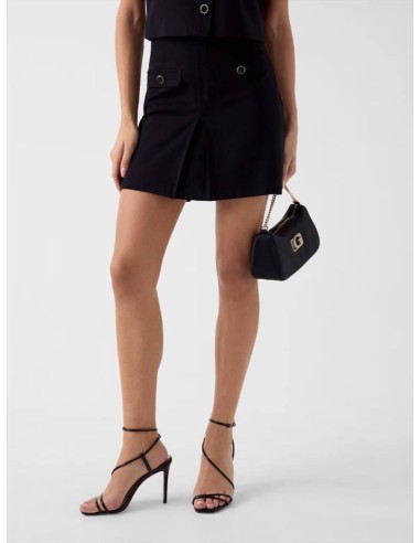 Gonna Guess Donna mini a pieghe vita alta con bottoni gioiello  | Mari