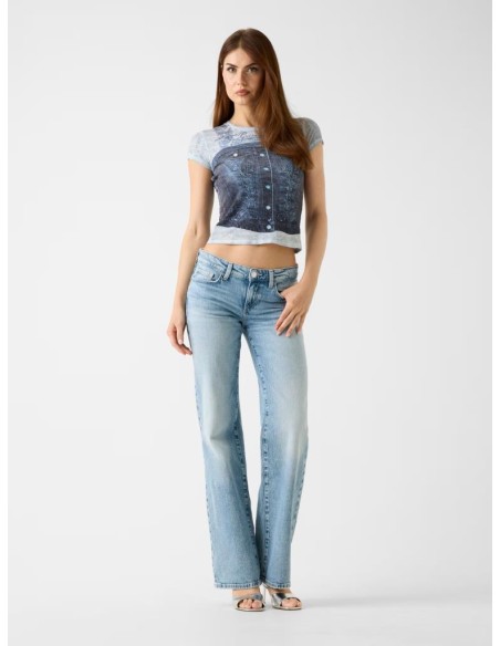 T-shirt Guess Donna slim in jersey con stampa all over  | Mariadesole.