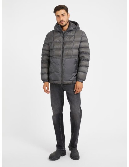 Bomber Guess Uomo in vero piumino con cappuccio rimovibile  | Mariades