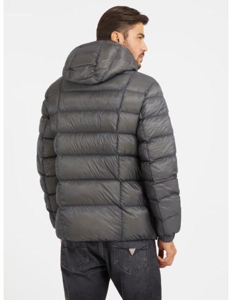 Bomber Guess Uomo in vero piumino con cappuccio rimovibile  | Mariades